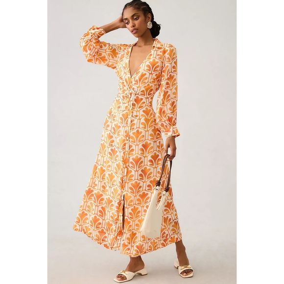 Anthropologie Dresses & Skirts - Anthropologie Maeve Printed Wrap Shirt Dress